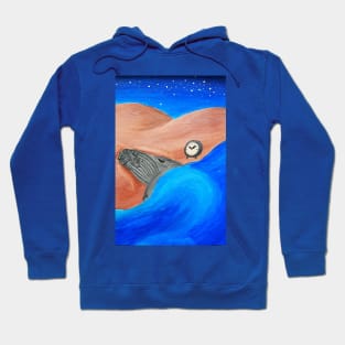 Painted Sleeping Whale Hoodie